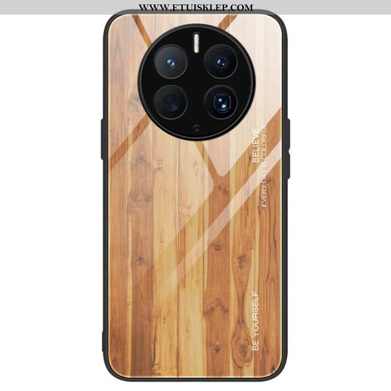 Futerały do Huawei Mate 50 Pro Szkło Hartowane W Stylu Drewna